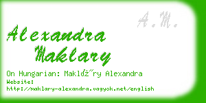 alexandra maklary business card